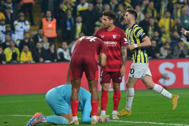 of Fenerbahce and of Sevilla during the UEFA Europa League round of 16 leg two match between Fenerbahce and Sevilla FC at Ulker Sukru Saracoglu Stadium in Istanbul, Turkey on March 16, 2023. Istanbul Turkey Copyright: xSeskimphotox Fenerbahce-Sevilla-16323 (153)
