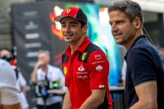 JEDDAH, SAUDI ARABIA: Charles Leclerc, racing for the Ferrari team during the 2023 Formula 1 Saudi Arabian Grand Prix at the Jeddah Corniche Circuit in Jeddah, Saudi Arabia