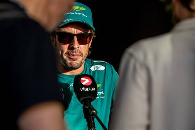 JEDDAH, SAUDI ARABIA: Fernando Alonso, racing for the Aston Martin F1 team during the 2023 Formula 1 Saudi Arabian Grand Prix at the Jeddah Corniche Circuit in Jeddah, Saudi Arabia