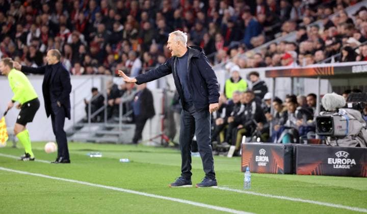 16 03 23 SC Freiburg Juventus Turin Germany, Freiburg, 16 03 2023, football, Europa League, round of 16, SC Freiburg Juventus Turin Christian Streich coach SC Freiburg