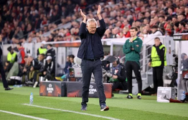 16 03 23 SC Freiburg Juventus Turin Germany, Freiburg, 16 03 2023, football, Europa League, round of 16, SC Freiburg Juventus Turin Christian Streich coach SC Freiburg