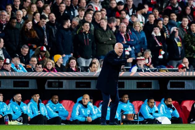 ROTTERDAM - (lr) Feyenoord coach Arne Slot during the UEFA Europa league round of 16 game between Feyenoord and Shakhtar Donetsk at Feyenoord Stadion de Kuip on March 16, 2023 in Rotterdam, Netherlands. AP Dutch Height COR LASKER Feyenoord v Shakhtar Donetsk: Round of 16 Leg Two - UEFA Europa League 2022 2023 xVIxANPxSportx xCorxLaskerxIVx 465163321 originalFilename: 465163321.jpg