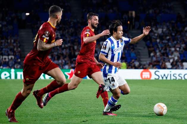 Takefusa Kubo (Sociedad), MARCH 16, 2023 - Football Soccer : UEFA Europa League round of 16 2nd leg match between Real Sociedad 0-0 AS Roma at Reale Arena in San Sebastian, Spain. Noxthirdxpartyxsales  (213555335)
