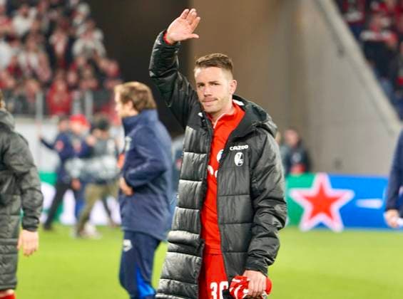 16 03 2023 Freiburg im Breisgau, Baden Württemberg, Germany, Europe Christian Günter SC Freiburg 30 Football UEFA Europa League 2022 2023 Round of 16 second leg SC Freiburg Juventus Turin, at Europa Park Stadium.