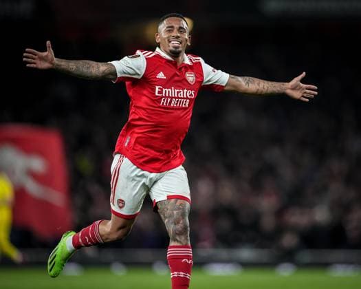 London, England, March 16th 2023: London, England, March 16th 2023: Gabriel Jesus of Arsenal during the UEFA Europa League round of 16 leg two match between Arsenal FC and Sporting CP at Emirates Stadium on March 16, 2023 in London, United Kingdom . (Photo by Pedro Loureiro SPP) (Pedro Loureiro SPP) (Pedro Loureiro SPP)  Copyright: xPedroxLoureiro SPPx spp-en-PeLo-SPP_166754