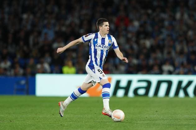 Igor Zubeldia (Sociedad), MARCH 16, 2023 - Football Soccer : UEFA Europa League Round of 16 2nd leg match between Real Sociedad 0-0 AS Roma at the Reale Arena in San Sebastian, Spain. Noxthirdxpartyxsales  (213563444)