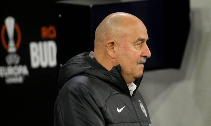 16.03.2023 Budapest(Hungary) Ferencvarosi TC-Bayer 04 Leverkusen Europa League round of 16 men s football Stanislav Cherchesov Ferencvarosi TC coach :
