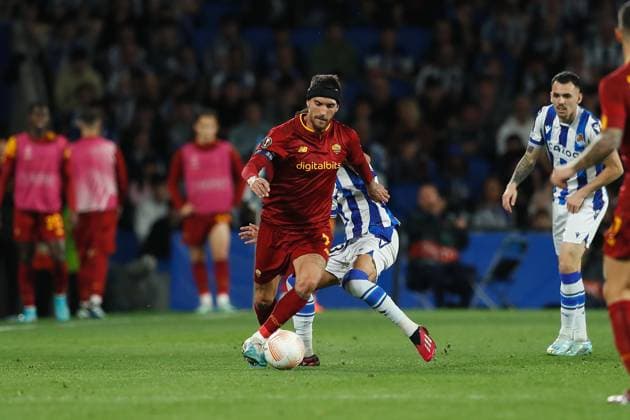 Lorenzo Pellegrini (Roma), MARCH 16, 2023 - Football Soccer : UEFA Europa League Round of 16 2nd leg match between Real Sociedad 0-0 AS Roma at the Reale Arena in San Sebastian, Spain. Noxthirdxpartyxsales  (213564226)