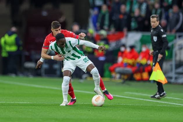 Ferencvarosi TC v Bayer 04 Leverkusen: Round of 16 Leg Two - UEFA Europa League Adama Traore during the UEFA Europa League round of 16 leg two match between Ferencvarosi TC and Bayer 04 Leverkusen at Puskas Arena on March 16, 2023 in Budapest, Hungary. Budapest Hungary  Copyright: xHorvathxTamasx originalFilename:tamas-notitle230317_npfvB.jpg