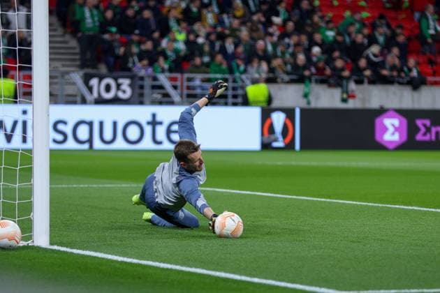 Ferencvarosi TC v Bayer 04 Leverkusen: Round of 16 Leg Two - UEFA Europa League Lukas Hradecky during the UEFA Europa League round of 16 leg two match between Ferencvarosi TC and Bayer 04 Leverkusen at Puskas Arena on March 16, 2023 in Budapest, Hungary. Budapest Hungary  Copyright: xHorvathxTamasx originalFilename:tamas-notitle230317_npNCn.jpg