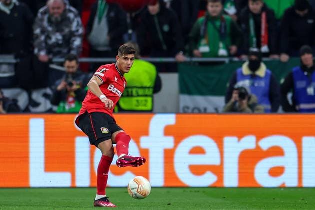 Ferencvarosi TC v Bayer 04 Leverkusen: Round of 16 Leg Two - UEFA Europa League Piero Hincapie during the UEFA Europa League round of 16 leg two match between Ferencvarosi TC and Bayer 04 Leverkusen at Puskas Arena on March 16, 2023 in Budapest, Hungary. Budapest Hungary  Copyright: xHorvathxTamasx originalFilename:tamas-notitle230317_npUCY.jpg