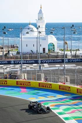 44 Lewis Hamilton GBR, Mercedes AMG Petronas F1 Team , F1 Grand Prix of Saudi Arabia at Jeddah Corniche Circuit on March 17, 2023 in Jeddah, Saudi Arabia Photo by HOCH ZWEI Jeddah Saudi Arabia