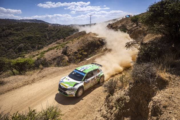 Motorsport, WRC, Rallye Mexiko 24 Emil LINDHOLM (FIN), Reeta HAMALAINEN (FIN), TOKSPORT WRT, SKODA FABIA RS, RC2, Rally2, action during the Rally Guanajuato Mexico 2023, 3rd round of the 2023 WRC, Motorsport Rallye, WM World Rally Car Championship, from March 16 to 19, 2023 at Leon, Guanajuato, in Mexico - AUTO - WRC - RALLY GUANAJUATO MEXICO 2023 DPPI Panoramic RPPA_2023_03_Mexico_460
