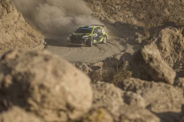 Motorsport, WRC, Rallye Mexiko 21 Oliver SOLBERG (SWE), Elliott EDMONDSON (GBR), SKODA FABIA RS, RC2, Rally2, action during the Rally Guanajuato Mexico 2023, 3rd round of the 2023 WRC, Motorsport Rallye, WM World Rally Car Championship, from March 16 to 19, 2023 at Leon, Guanajuato, in Mexico - AUTO - WRC - RALLY GUANAJUATO MEXICO 2023 DPPI Panoramic RPPA_2023_03_Mexico_445