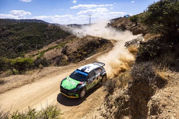 Motorsport, WRC, Rallye Mexiko 20 Gus GREENSMITH (GBR), Jonas ANDERSSON (SWE), SKODA FABIA RS, RC2, Rally2, action during the Rally Guanajuato Mexico 2023, 3rd round of the 2023 WRC, Motorsport Rallye, WM World Rally Car Championship, from March 16 to 19, 2023 at Leon, Guanajuato, in Mexico - AUTO - WRC - RALLY GUANAJUATO MEXICO 2023 DPPI Panoramic RPPA_2023_03_Mexico_457