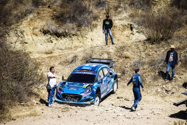 Motorsport, WRC, Rallye Mexiko 09 Jourdan SERDERIDIS (GRC), Frederic MICLOTTE (BEL), M FORD WORLD RALLY TEAM, FORD Puma Rally1 Hybrid, WRC, Motorsport Rallye, WM action during the Rally Guanajuato Mexico 2023, 3rd round of the 2023 WRC World Rally Car Championship, from March 16 to 19, 2023 at Leon, Guanajuato, in Mexico - AUTO - WRC - RALLY GUANAJUATO MEXICO 2023 DPPI Panoramic RPPA_2023_03_Mexico_409