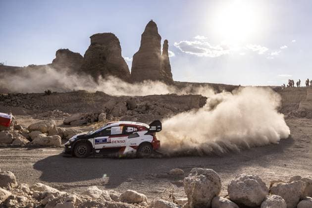 Motorsport, WRC, Rallye Mexiko 17 Sebastien OGIER (FRA), Vincent LANDAIS (FRA), TOYOTA GAZOO RACING WRT, TOYOTA GR Yaris Rally1 Hybrid, WRC, Motorsport Rallye, WM action during the Rally Guanajuato Mexico 2023, 3rd round of the 2023 WRC World Rally Car Championship, from March 16 to 19, 2023 at Leon, Guanajuato, in Mexico - AUTO - WRC - RALLY GUANAJUATO MEXICO 2023 DPPI Panoramic RPPA_2023_03_Mexico_462