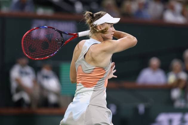 Elena Rybakina defeated Iga Swiatek at the BNP Paribas Open at Indian Wells TENNIS : Indian Wells 2023 - 17 03 2023 AntoineCouvercelle Panoramic 