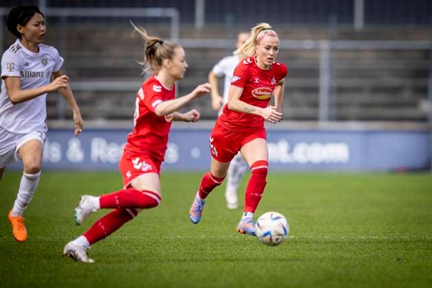 1 Women Bundesliga 1 FC Koeln vs FC Bayern Muenchen, 18 03 2023 Mandy Islacker 8, 1 FC Koeln during the match 1 FC Koeln vs FC Bayern Muenchen on matchday 15 of the women soccer Bundesliga on 18 03 2023 at the Franz Kremer stadium in Koeln North Rhine Westphalia DFL REGULATIONS PROHIBIT ANY USE OF PHOTOGRAPHS AS IMAGE SEQUENCES AND OR QUASI VIDEO Copyright: xBEAUTIFULxSPORTS AxelxKohringx