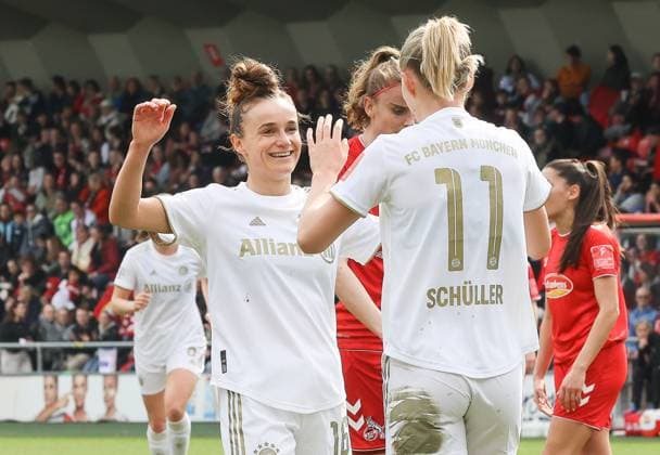 Goal for Muenchen by Lina Magull Muenchen 16 , 1 FC Koeln vs FC Bayern Muenchen, 1 Flyar Alarm Frauen Bundesliga, Fussball, 15 Spieltag, 18 03 2023, DFL REGULATES PROHIBIT ANY USE OF PHOTOGRAPHS AS IMAGE SEQUENCES AND OR QUASI hVIDEO, 1 FC Koeln vs FC Bayern Muenchen, 1 Flyar Alarm Frauen Bundesliga, Fussball, 15 Spieltag, 18 03 2023, Koeln Copyright: xEibner-Pressefoto JoergxNiebergax EP_JNL