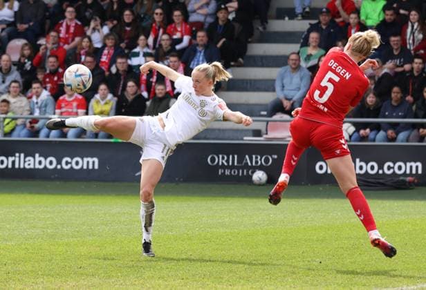 Lea Schüller Bayern , Celina Degen Köln , 1 FC Köln FC Bayern München, Flyeralarm Womens Bundesliga, Matchday 15, Cologne, Germany, 18 03 2023