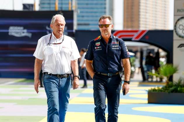 Dr Helmut Marko AUT, Oracle Red Bull Racing , Christian Horner GBR, Oracle Red Bull Racing , F1 Grand Prix of Saudi Arabia at Jeddah Corniche Circuit on March 18, 2023 in Jeddah, Saudi Arabia Photo by HOCH ZWEI Jeddah Saudi Arabia