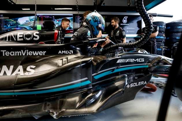 63 George Russell GBR, Mercedes AMG Petronas F1 Team , F1 Grand Prix of Saudi Arabia at Jeddah Corniche Circuit on March 18, 2023 in Jeddah, Saudi Arabia Photo by HOCH ZWEI Jeddah Saudi Arabia