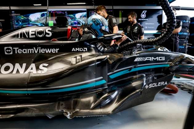 63 George Russell GBR, Mercedes AMG Petronas F1 Team , F1 Grand Prix of Saudi Arabia at Jeddah Corniche Circuit on March 18, 2023 in Jeddah, Saudi Arabia Photo by HOCH ZWEI Jeddah Saudi Arabia