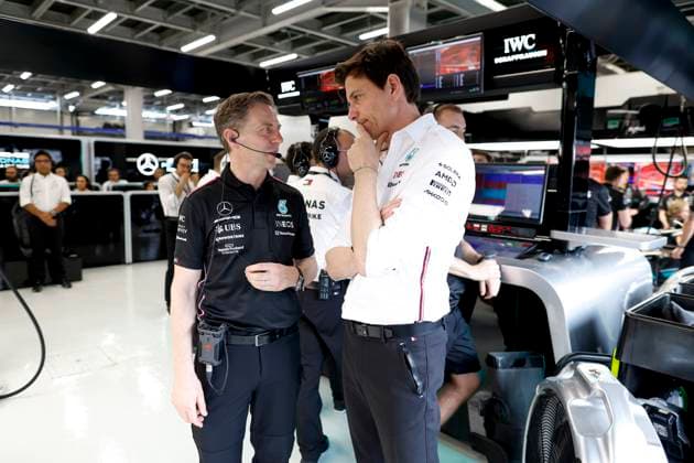 Matt Deane GBR, Mercedes AMG Petronas F1 Team , Toto Wolff AUT, Mercedes AMG Petronas F1 Team , F1 Grand Prix of Saudi Arabia at Jeddah Corniche Circuit on March 18, 2023 in Jeddah, Saudi Arabia Photo by HOCH ZWEI Jeddah Saudi Arabia