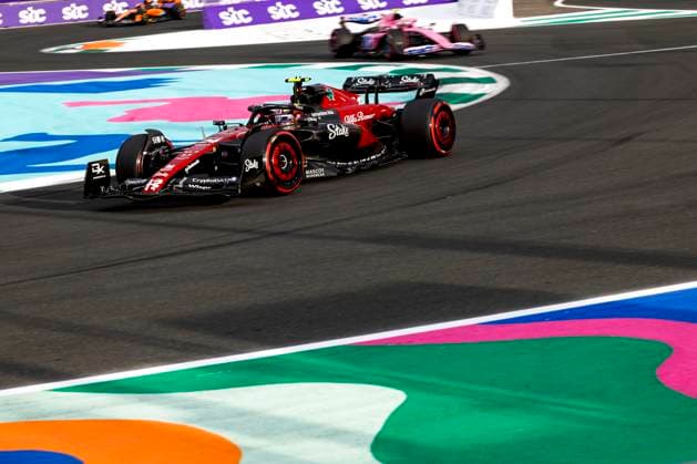 24 Guanyu Zhou CHN, Alfa Romeo F1 Team Stake , F1 Grand Prix of Saudi Arabia at Jeddah Corniche Circuit on March 18, 2023 in Jeddah, Saudi Arabia Photo by HOCH ZWEI Jeddah Saudi Arabia