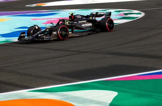 44 Lewis Hamilton GBR, Mercedes AMG Petronas F1 Team , F1 Grand Prix of Saudi Arabia at Jeddah Corniche Circuit on March 18, 2023 in Jeddah, Saudi Arabia Photo by HOCH ZWEI Jeddah Saudi Arabia
