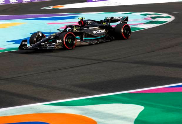 44 Lewis Hamilton GBR, Mercedes AMG Petronas F1 Team , F1 Grand Prix of Saudi Arabia at Jeddah Corniche Circuit on March 18, 2023 in Jeddah, Saudi Arabia Photo by HOCH ZWEI Jeddah Saudi Arabia