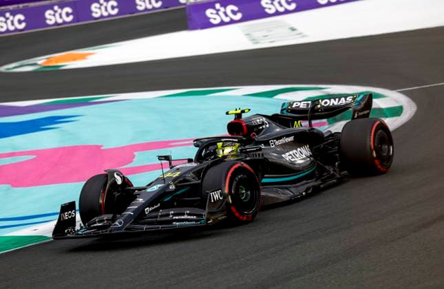 44 Lewis Hamilton GBR, Mercedes AMG Petronas F1 Team , F1 Grand Prix of Saudi Arabia at Jeddah Corniche Circuit on March 18, 2023 in Jeddah, Saudi Arabia Photo by HOCH ZWEI Jeddah Saudi Arabia