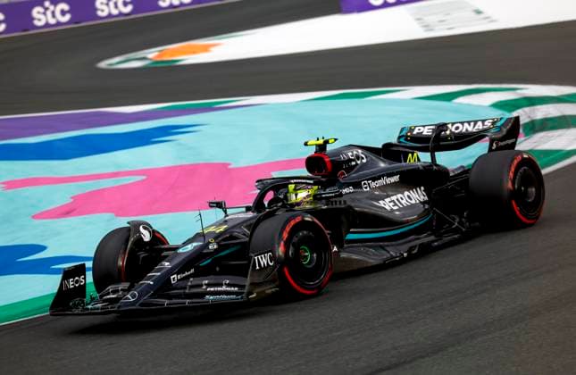 44 Lewis Hamilton GBR, Mercedes AMG Petronas F1 Team , F1 Grand Prix of Saudi Arabia at Jeddah Corniche Circuit on March 18, 2023 in Jeddah, Saudi Arabia Photo by HOCH ZWEI Jeddah Saudi Arabia