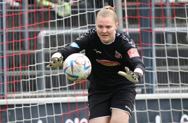 Goalkeeper Manon Klett Cologne , 1 FC Cologne FC Bayern Munich, Flyeralarm Womens Bundesliga, Matchday 15, Cologne, Germany, 18 03 2023