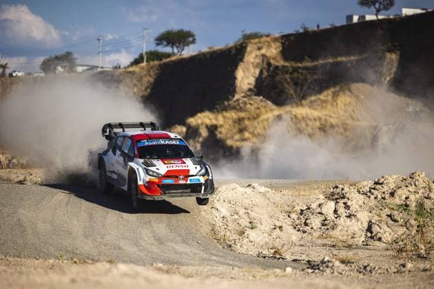 69 Kalle ROVANPERA (FIN), Jonne HALTTUNEN (FIN), TOYOTA GAZOO RACING WRT, TOYOTA Yaris Rally1 Hybrid, WRC, Motorsport Rallye, WM action during the Rally Guanajuato Mexico 2023, 3rd round of the 2023 WRC World Rally Car Championship, from March 16 to 19, 2023 at Leon, Guanajuato, in Mexico - AUTO - WRC - RALLY GUANAJUATO MEXICO 2023 DPPI Panoramic RPPA_2023_03_Mexico_585