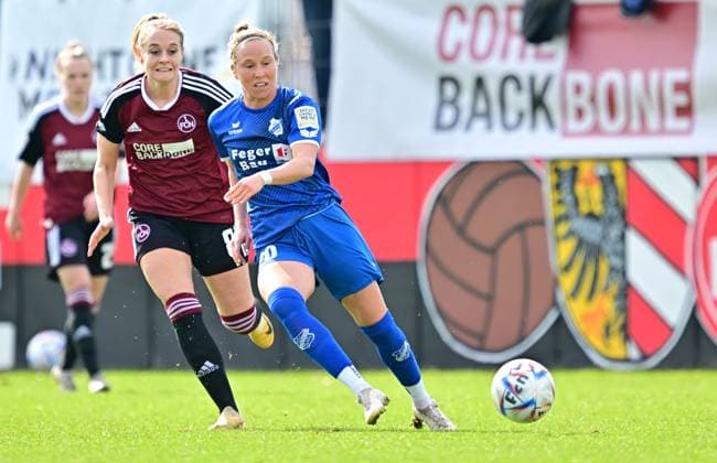 19 03 2023 Football Women Season 2022 2023 2 Bundesliga 17 Matchday 1 FC Nürnberg FCN Club SC Sand Sportfoto Zink regulations prohibit any use of photographs as image sequences and or quasi video Kerstin Bogenschütz Bogenschuetz 8, 1 FC Nürnberg FCN Tabea Griß 20, SC Sand