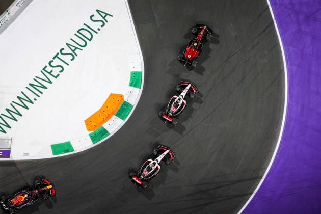 24 Guanyu Zhou CHN, Alfa Romeo F1 Team Stake , 20 Kevin Magnussen DNK, MoneyGram Haas F1 Team , 27 Nico Hulkenberg DEU, MoneyGram Haas F1 Team , 1 Max Verstappen NLD, Oracle Red Bull Racing , F1 Grand Prix of Saudi Arabia at Jeddah Corniche Circuit on March 19, 2023 in Jeddah, Saudi Arabia Photo by HOCH ZWEI Jeddah Saudi Arabia