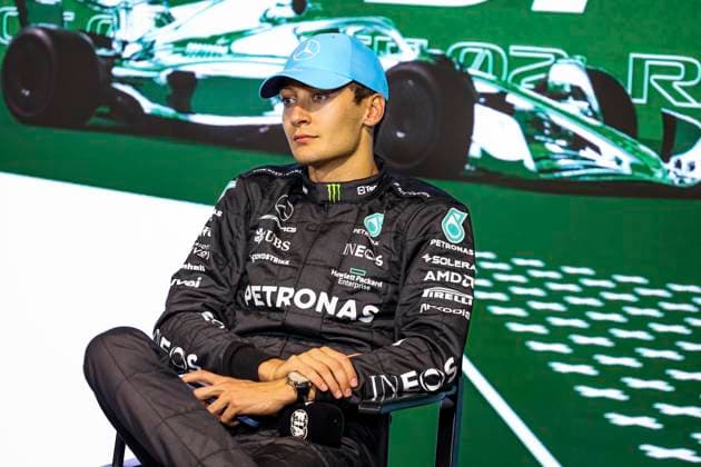 63 George Russell GBR, Mercedes AMG Petronas F1 Team , F1 Grand Prix of Saudi Arabia at Jeddah Corniche Circuit on March 19, 2023 in Jeddah, Saudi Arabia Photo by HOCH ZWEI Jeddah Saudi Arabia