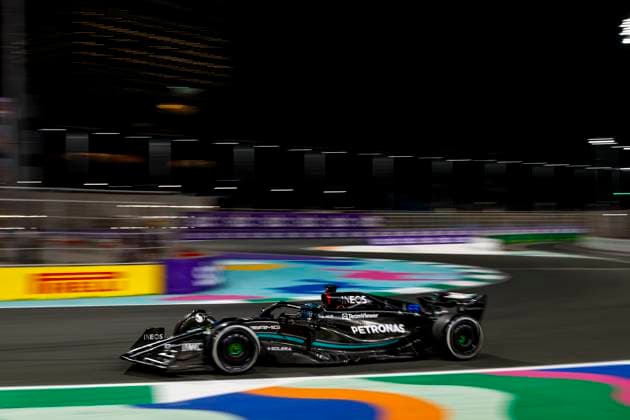 63 George Russell GBR, Mercedes AMG Petronas F1 Team , F1 Grand Prix of Saudi Arabia at Jeddah Corniche Circuit on March 19, 2023 in Jeddah, Saudi Arabia Photo by HOCH ZWEI Jeddah Saudi Arabia