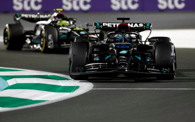 63 George Russell GBR, Mercedes AMG Petronas F1 Team , F1 Grand Prix of Saudi Arabia at Jeddah Corniche Circuit on March 19, 2023 in Jeddah, Saudi Arabia Photo by HOCH ZWEI Jeddah Saudi Arabia