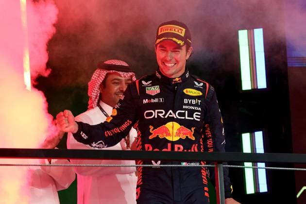 Formula 1 Saudi Arabia Grand Prix 19 03 2023, Jeddah Corniche Circuit, Jeddah, Formula 1 Saudi Arabia Grand Prix ,in picture winner Sergio Perez MEX , Oracle Red Bull Racing nordphotoxGmbHx xBratic nph00250