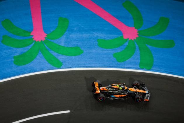 04 NORRIS Lando (gbr), McLaren F1 Team MCL60, action during the Formula 1 STC Saudi Arabian Grand Prix 2023, 2nd round of the 2023 Formula One World Championship, WM, Weltmeisterschaft from March 17 to 19, 2023 on the Jeddah Corniche Circuit, in Jeddah, Saudi Arabia - F1 - SAUDI ARABIAN GRAND PRIX 2023 - RACE DPPI Panoramic  20230319_GOOD0691