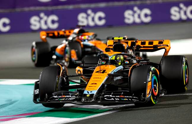 4 Lando Norris GBR, McLaren F1 Team , F1 Grand Prix of Saudi Arabia at Jeddah Corniche Circuit on March 19, 2023 in Jeddah, Saudi Arabia Photo by HOCH ZWEI Jeddah Saudi Arabia