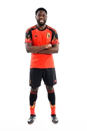 BRUSSELS, BELGIUM - MARCH 20 : Mangala Orel midfielder of Belgium pictured during a photo shoot prior to the Euro 2024 Qualifying Match Group F match between Sweden and Belgium on March 20, 2023 in Brussels, Belgium, 20 03 2023 ( Sweden v Belgium Euro 2024 Qualifying Match Media Activities 20 03 2023 PhotoNews Panoramic 