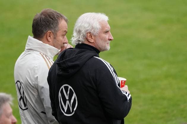 National coach Hansi Flick Germany Germany with Rudi Völler Frankfurt 20 03 2023 training of the German national team