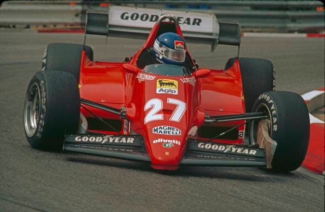 Patrick Tambayim Ferrari F1 in Monaco 1983 im Training wie im Rennen erreichten sie Platz 4 Sieger des Rennens war Keke Rosberg *** Patrick Tambayim Ferrari F1 in Monaco 1983 in practice as in the race they reached 4th place winner of the race was Keke Rosberg