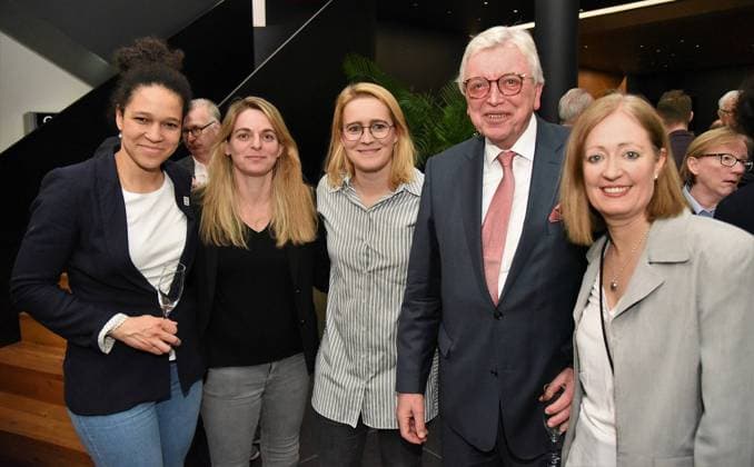 20 03 2023 Frankfurt am Main, ProfiCamp at Deutsche Bank Park Eintracht Frankfurt bids farewell to Siggi Dietrich Sports Director Eintracht Frankfurt Siegfried Dietrich says farewell here with his players Celia Sasic, Nia Künzer, Saskia Bartusiak, Siegfried Dietlrich, Renate Lingor