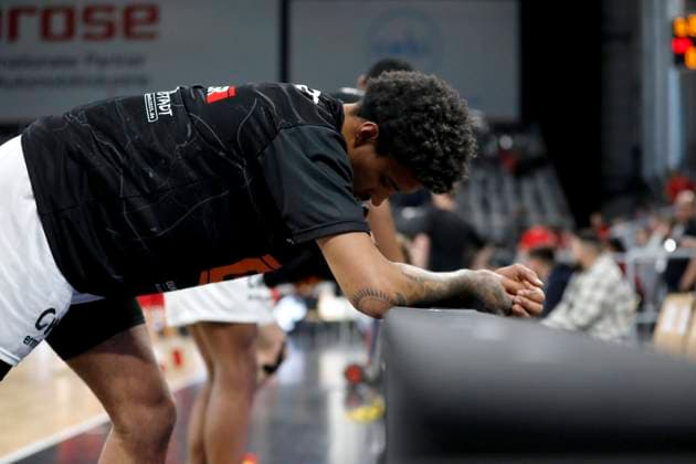 22 03 2023, easyCredit Basketball Bundesliga, BBL, season 2022 2023, men, Brose Bamberg Chemnitz Niners, 13, Jason George, Niners Chemnitz Bamberg Brose Arena Bayern Germany