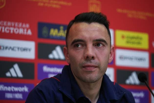 March 23, 2023, LAS ROZAS, MADRID, SPAIN: Iago Aspas attends his press conference, PK, Pressekonferenz for Spain Team at Ciudad del Futbol on March 23, 2023, in Las Rozas, Madrid, Spain. LAS ROZAS SPAIN - ZUMAa181 20230323_zaa_a181_007 Copyright: xIrinaxR.xHipolitox